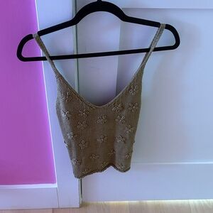Sadie and sage Floral Knit green Women's Top size small